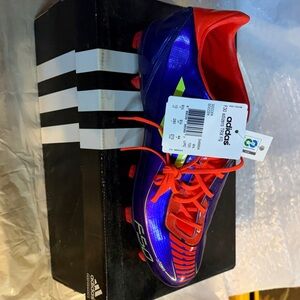 Adidas F30 Adizero F50 Soccer Cleats - Purple with Orange and lime Accents